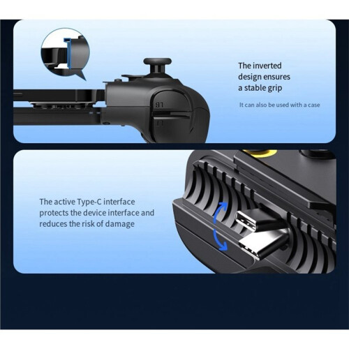 EasySMX M20 Type C Mobile Controller for Android/IOS  Cloud Gaming Telescopic Grip Tablets  to 8.5" 2