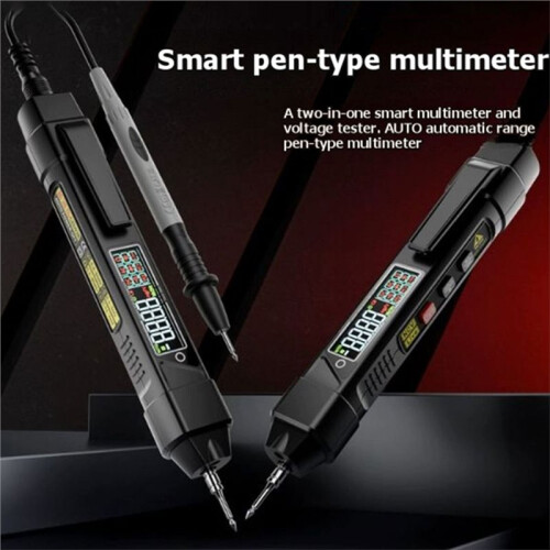 Digital Pencil Multimeter 4000 Count Auto-Ranging Flashlight AC/ Voltage Resistance Frequency Capacitance Diode Tester 1