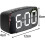 LED Digital Alarm Clock with Mirror Display, Temperature and Date Calendar, Snooze Function, Adjustable Brightness, Black 2