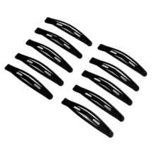 12* DIY Large Black Metal Snap Hair Clip Barrettes 7.7CM for Crushed Hair