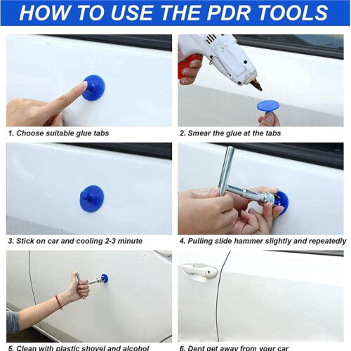 Dent Remover Tool for Car,Car Dent Puller Kit,Vehicle Dent Repair Tool, Car Dent Repair Kit,Pulling Small Dents Out 2