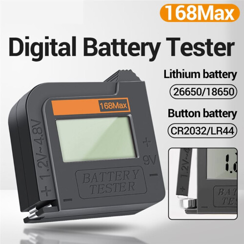 Digital Battery Tester Universal Voltage Detector Suitable for AA AAA 18650 9V Button Battery Battery Checker 1
