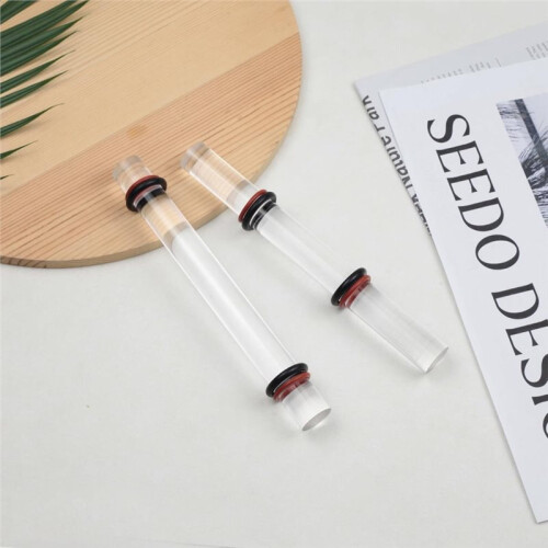 4-Piece Polymer Clay Acrylic Rolling Pin Set - Clear Slab Roller Tools with Thickness Rings for DIY 2