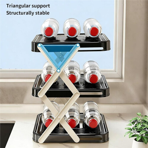 Multi Layer Stackable Plastic Kitchen Shelves for Efficient Food Preparation and Space Saving Storage 2