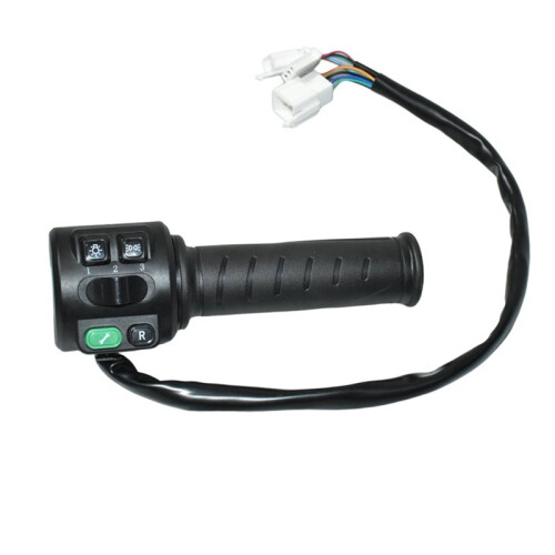 Handle Throttle Accelerator with Three Speed/Reverse/Parking/Horn/Light Function for E-Scooter Motorcycle Moped