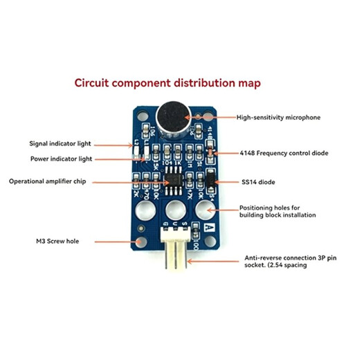 LM2904 Sound Intensity Detection Module Analog Decibel Detection Noise Control Sensor Microphone Module 2