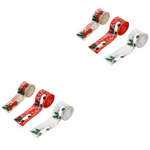6Rouleaux Ruban Noël Coloré Pour Décoration Cadeaux Fêtes DIY