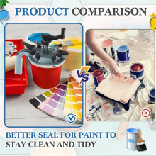 2 Pcs 1 Gallon Paint Can Mixing Mate and 2 Paint Lid Kit,Prevents Messes, Spills, Drips, Splatter