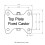 Parnells 200mm stainless steel fixed castor with blue elastic rubber on nylon centre whee 3