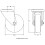 Parnells 100mm swivel castor with blue elastic rubber on nylon centre wheel 2