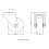 Parnells 80mm swivel castor with grey electrically conductive thermoplastic rubber on pol 2