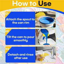 16-Pack Paint Pouring Spout for Universal Bucket, Pint, Quart & Gallon Paint Cans Easy to Clean