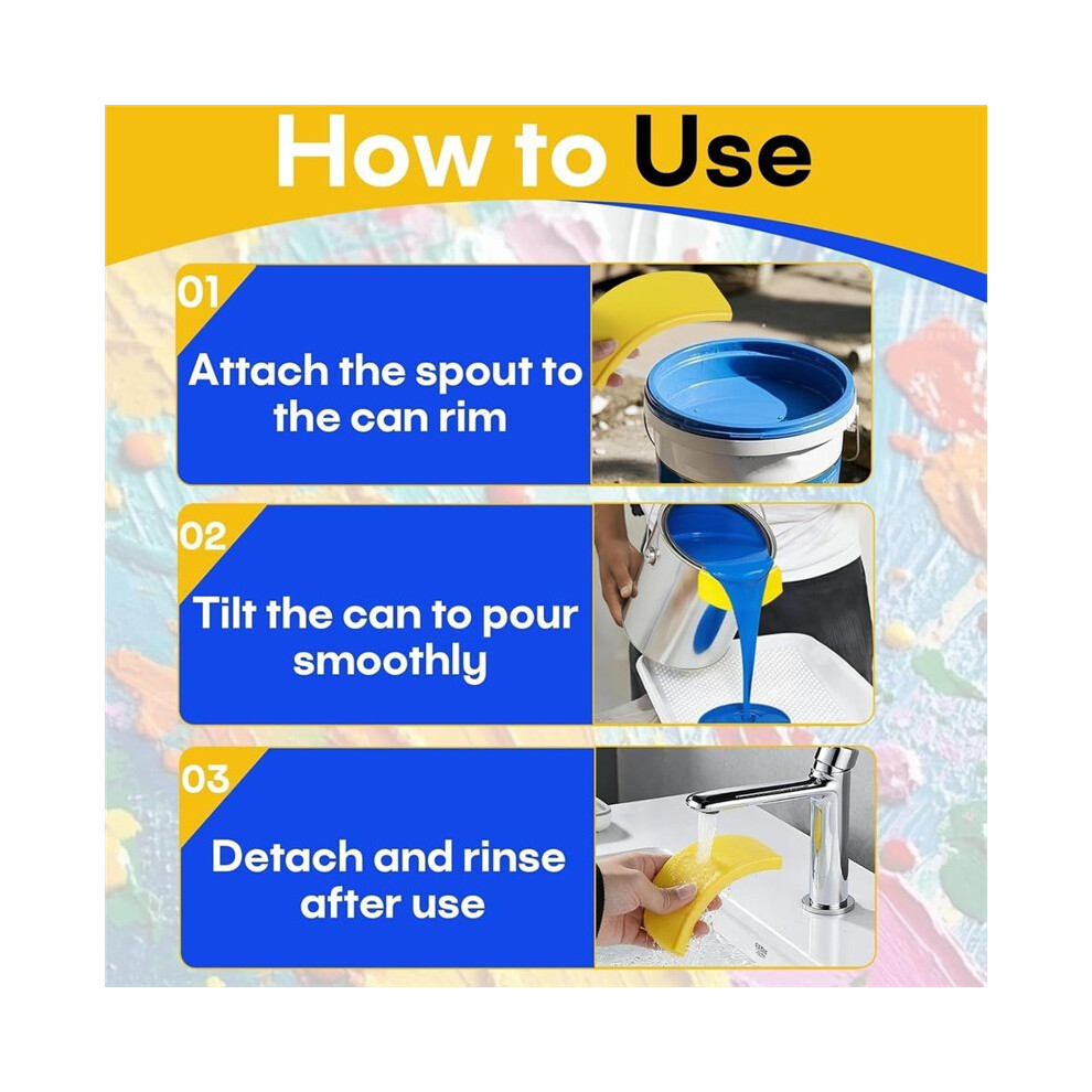 16-Pack Paint Pouring Spout For Universal Bucket, Pint, Quart & Gallon Paint Cans Easy To Clean 4712902384749