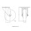 Parnells 160mm swivel castor with grey electrically conductive thermoplastic polyurethane 2
