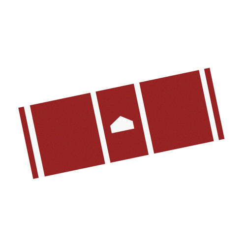 High Quality Baseball Training Mat highlighting Direction-Red