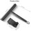 Tergivetro in silicone per porte doccia, finestre auto e specchi con supporto, 21 cm, nero, resistente e pratico 2