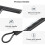 Tergivetro in silicone per porte doccia, finestre auto e specchi con supporto, 21 cm, nero, resistente e pratico 3