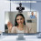 Webcam per PC con microfono e treppiede, Full HD 1080p, fotocamera USB plug and play per computer desktop, videoconferenze e streaming 4