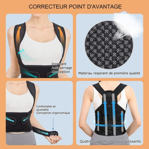 Posture Corrector for Women and Men, Back Support Belt, Adjustable Breathable Comfortable Spinal Alignment Brace Support For Daily Use 2