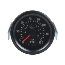 High Visibility Oil Pressure Monitor Black Face White Numbers 1