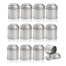 12 StüCk Teedosen mit Luftdichtem Doppeldeckel, 8 Unzen, Runde Blechdose, Kleine KüChenteedose, Lose BläTter