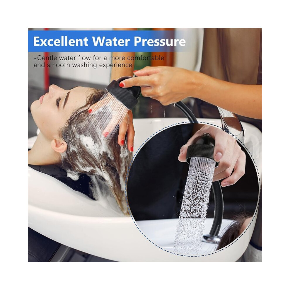 2 Pack Salon Shampoo Bowl Sprayer Hose Kit - 1/4" Thread To Attach Shampoo Bowl Faucet For Barber Shop Spa 4712131372920