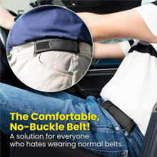 Buckle Free Belt for Men Women Elastic No Buckle Waist Belt Comfortable Fashion Loop Buckle-Free Belt for Jeans Pants L