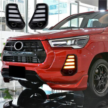 Front Bumper Light Daytime Running Light for Hilux GR Sport Revo Rocco 2020-2023 Turn Signal Light Accessories