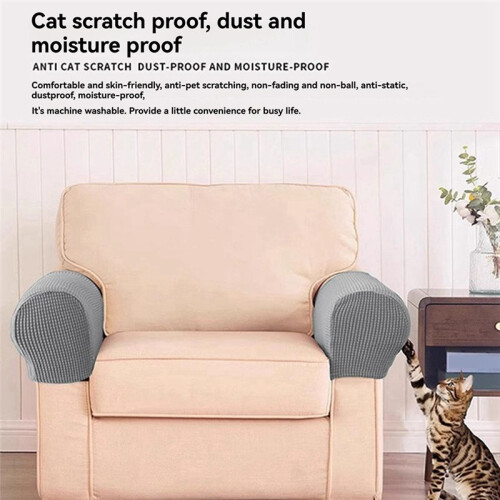 Sträckbara Armstödsstolsöverdrag, Anti-Halk Möbelskydd, Elastisk Soffa Sofföverdrag, 2