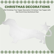 Topper per Albero di Natale per Animali Domestici Decorazione Topper per Albero di Natale con Abito da Evento Stella Bassotto Stella
