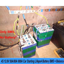 4S 12,8 V 30 A Lithium-Batterieschutzplatine, Spitzenstrombelastbarkeit 600 A, Batteriemanagementsystem mit Balancer und Starthilfe für 3,2 V