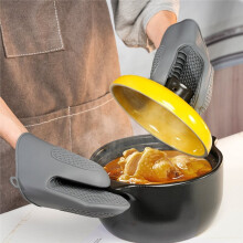 2pcs Oven Mitts Heat Resistance Anti Scalding Thickened Silicone Cooking Pinch Mitts for Home Kitchen