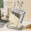 Porte-Couteaux de Cuisine Multifonctionnel en Acier Inoxydable, Support de Rangement pour Comptoir 5