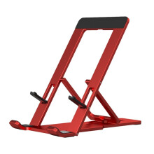 Folding Stand, Foldable Desktop Mobile Phone Stand, Portable Folding Stand, Suitable for All Mobile Phones Red
