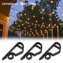 Gutter Hooks Outdoor Christmas Light Clips Light Hanging Clips for Party Christmas Decorations String Lights Black