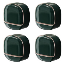Luxury Soap Holder Soap Box with Drain Pan Soap Box with Lid Wall Mounted Drain Soap Box with Flip Lid Dark Green