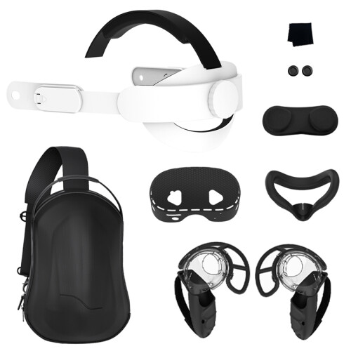 For Quest 3S Elite  Strap with Host Protective Cover Controller Protector and Lens Cover for Quest 3S Accessories
