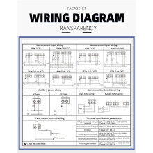TAC4321CT Medidor de Energía Multifunción WiFi para Riel DIN Trifásico Tuya con Transformador de Corriente KCT16 230/400 V CA