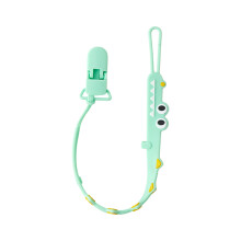 Silicone Teether Pacifier Strap Baby Dummy Clip-Light green A