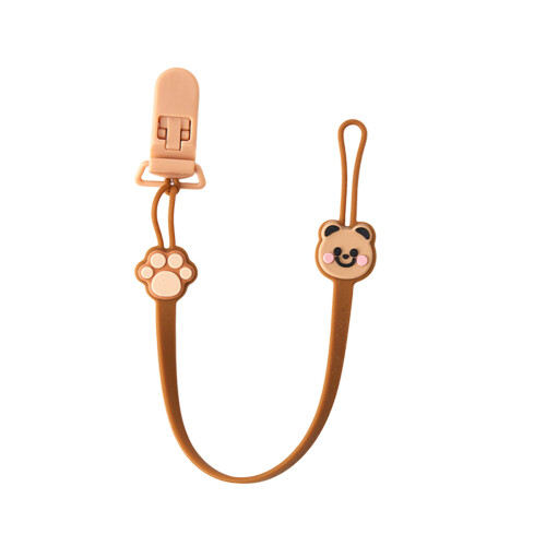 Dummy Chain Pacifier Strap Chain Clip Baby-Coffee color
