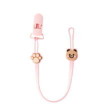 Newborns Dummy Chain Baby Soother Chain Pacifier Holder-Pink