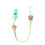 Newborns Dummy Chain Baby Soother Chain Pacifier-Light green 1