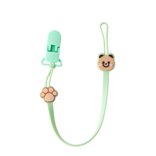 Newborns Dummy Chain Baby Soother Chain Pacifier-Light green