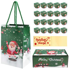 Christmas Money Box Set Gift Box Explosion for Money Christmas Money Box for Cash Present Pull (Green 20pcs)