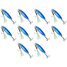 20g X10pcs Long-Distance Lead Fish Iron Plate Lead Fish Multicolor Heavy Sea Fishing Boat Fishing Bait.