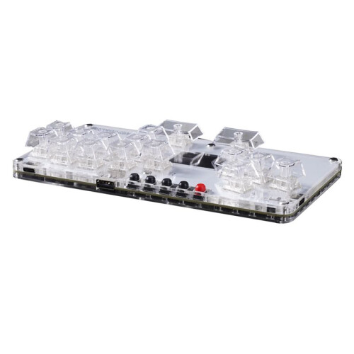 MustFun Hitbox Controller  Leverless Arcade Stick Controller for PC/PS3/PS4/ and Fightstick Arcade Games White
