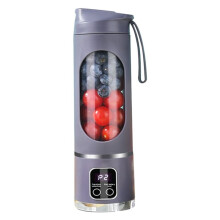 Mélangeur Portable Rechargeable USB  Broyeur à Glace à 8 Lames avec Affichage Numérique 3 Modes Mélangeur Portable Violet