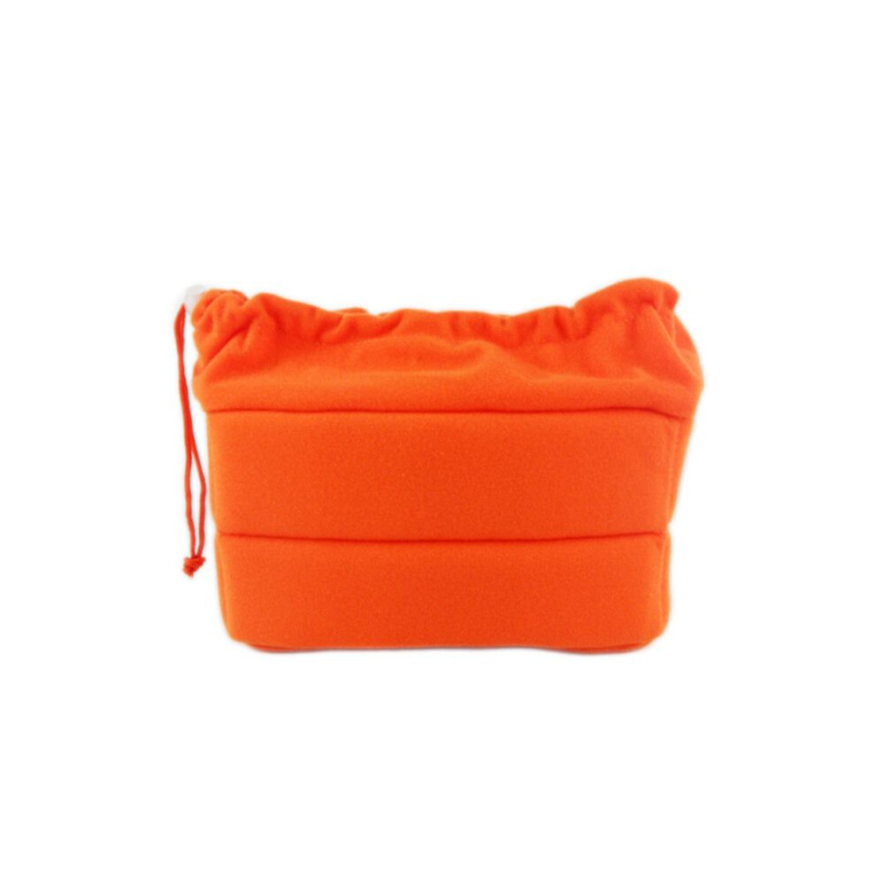 Camera Bag Camera Insert Bag With Drawstring Adjustable Divider Camera Lens Soft Bag For Orange 6032751624017
