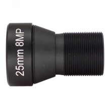 HD 4K 8MP CCTV Lens 25MM M12 Mount Low Distortion Aperture F1.6 Format 1/1.8inch Lens Only for Action Camera
