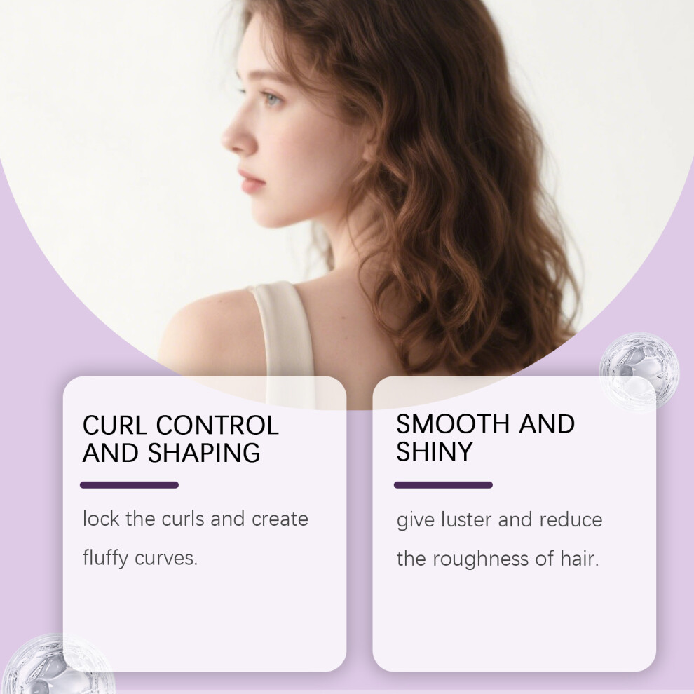 Cream Hoegoa Curly Hair Moisturizing Styling Daily Hair Fluffy Long-Lasting Refreshing Hair Styling Care
